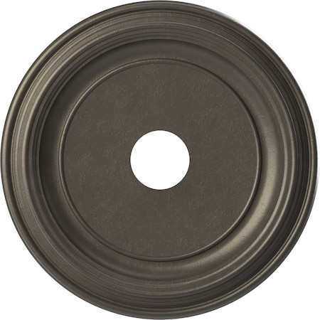 Ekena Millwork PVC Medallion (Canopies up to 11 1/2"), 19"OD x 3 1/2"ID x 1 1/2"P, Metallic Weathered Steel CMP19TRDST